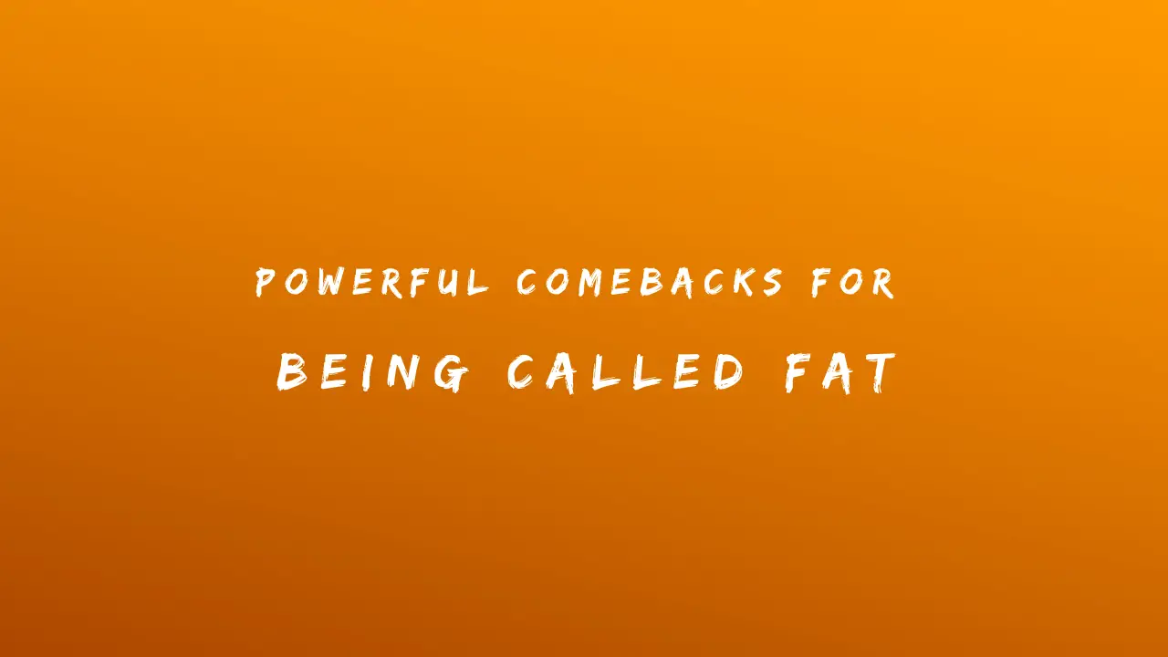 Powerful Comebacks for Being Called Fat 150+ Comebacks