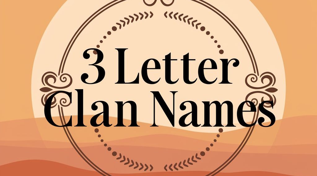 3 Letter Clan Names: Creativity, Impact, and Uniqueness