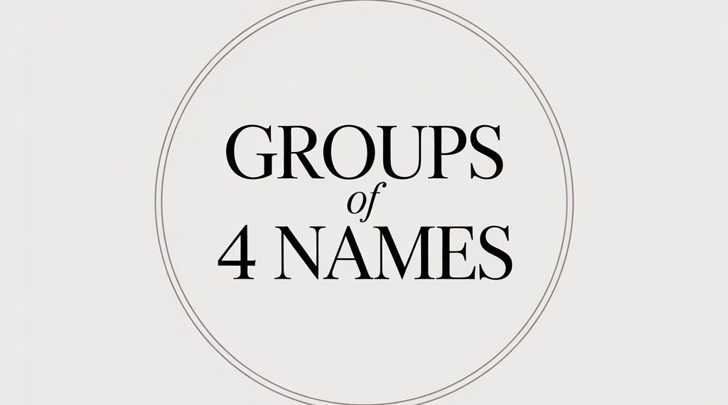Groups Of 4 Names: Creative and Meaningful Naming Ideas