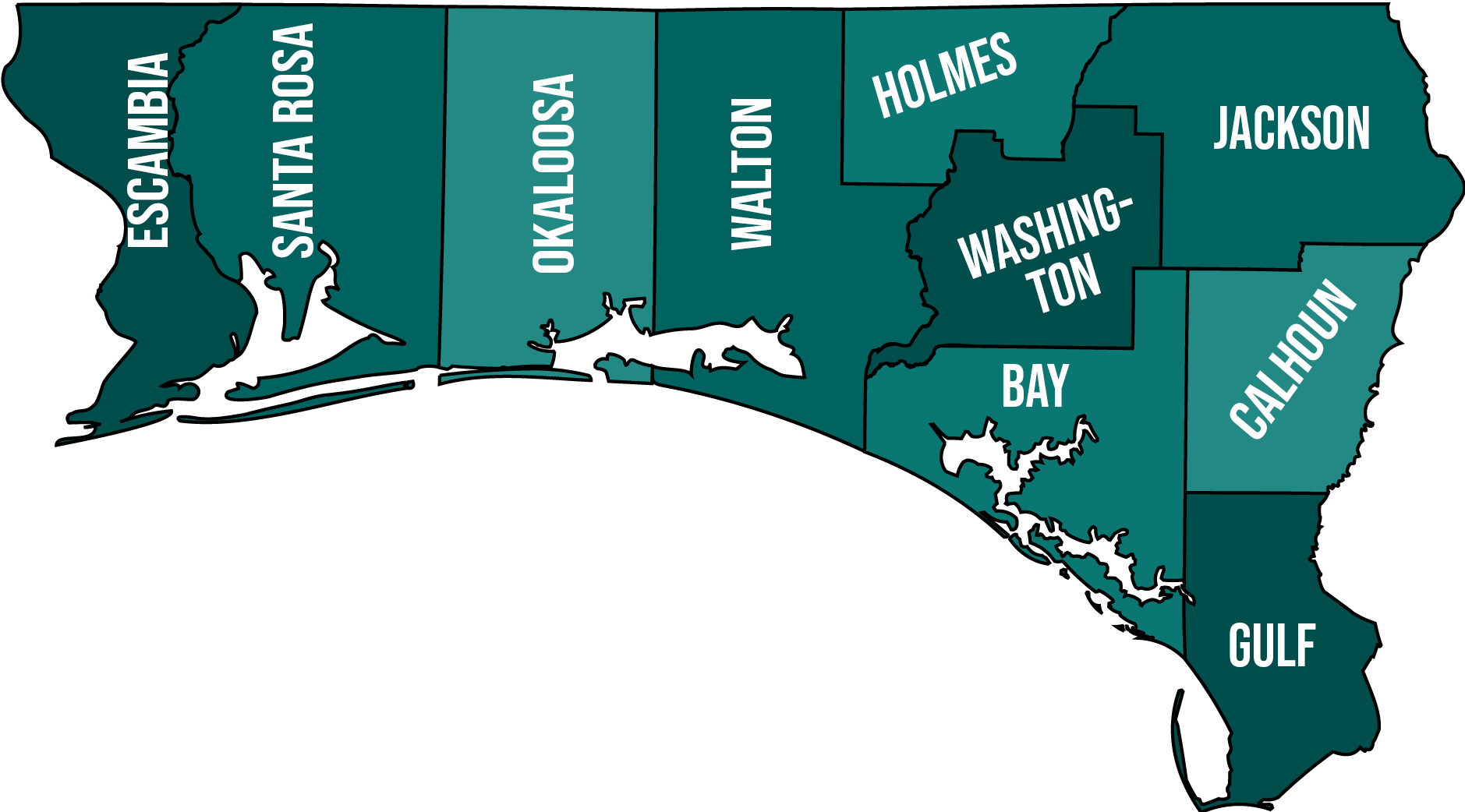 Map of Northwest Florida – Top Cities, Beaches & Attractions